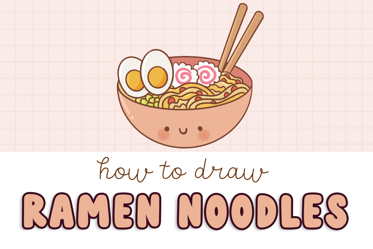 How to Draw Ramen Noodles Step by Step Draw Cartoon Style!