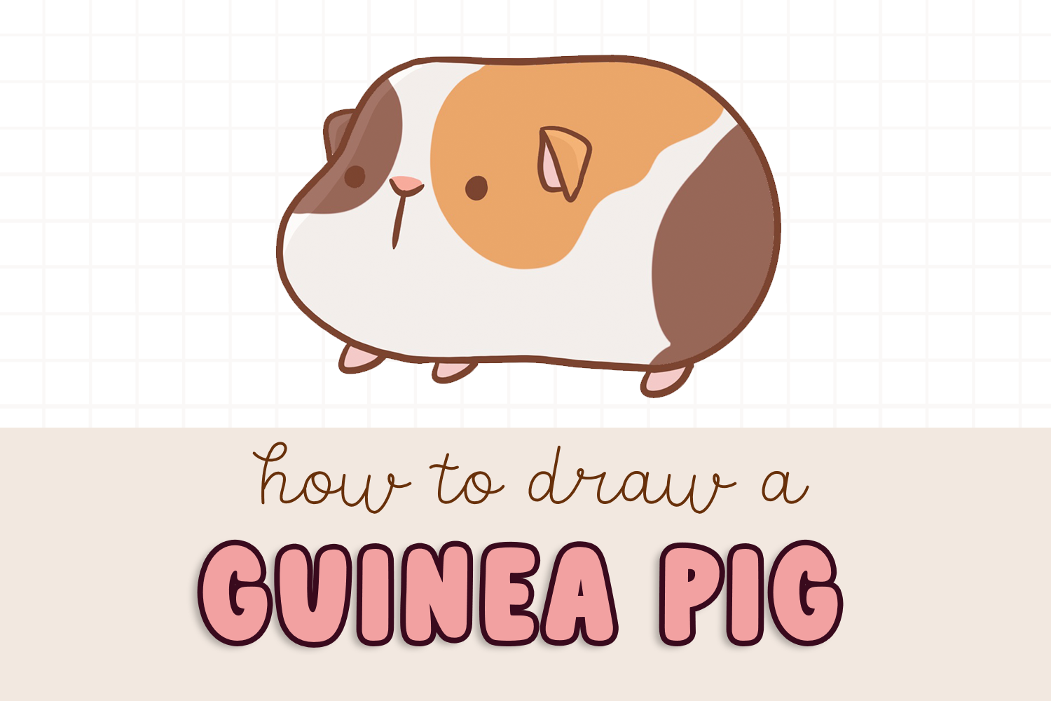 How to Draw a Cute Guinea Pig (Easy Step-by-Step for Kids)