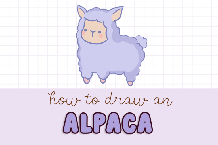 How to draw an alpaca easy step by step for beginners and kids.