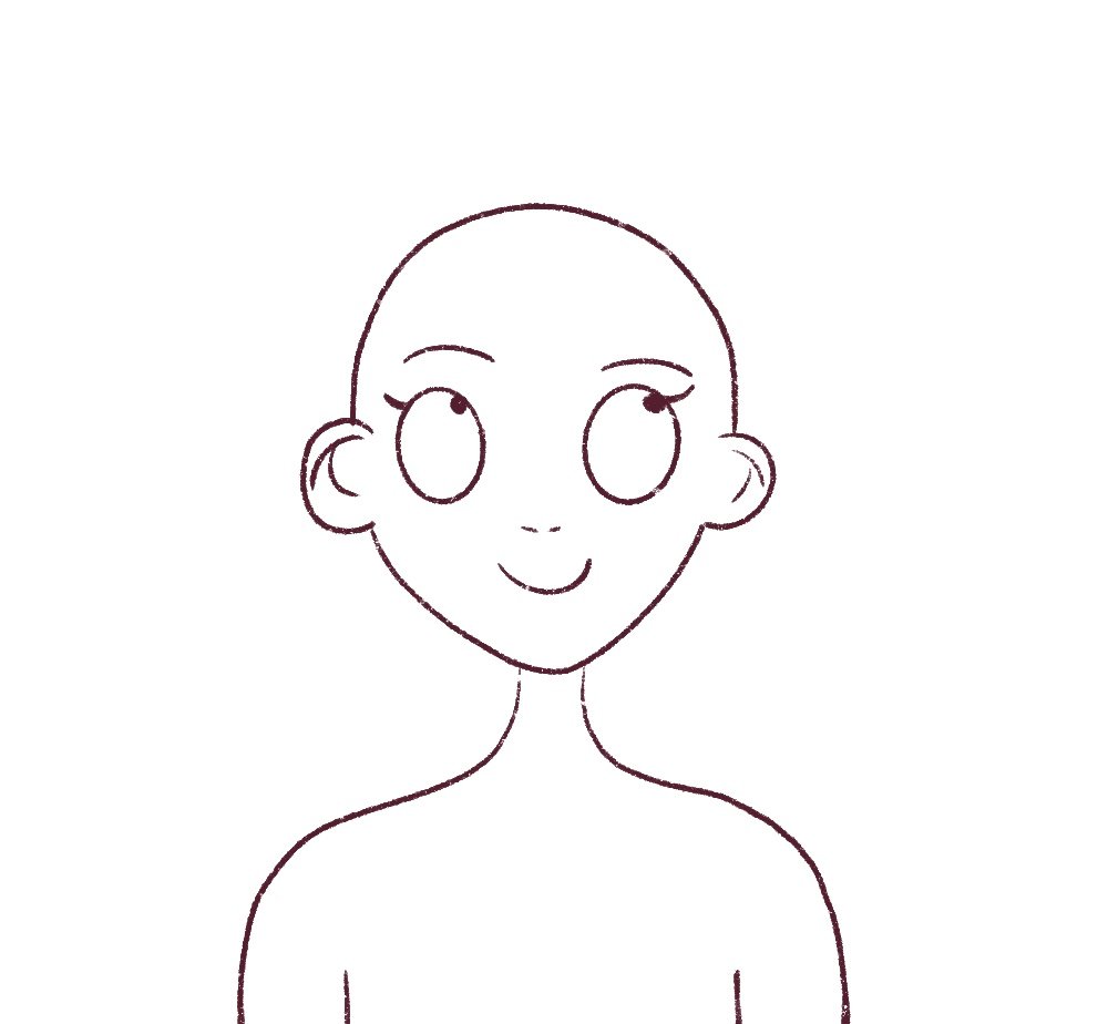 Draw an outline of the girl