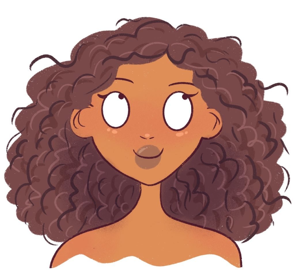 Curly hair drawing HD wallpapers | Pxfuel