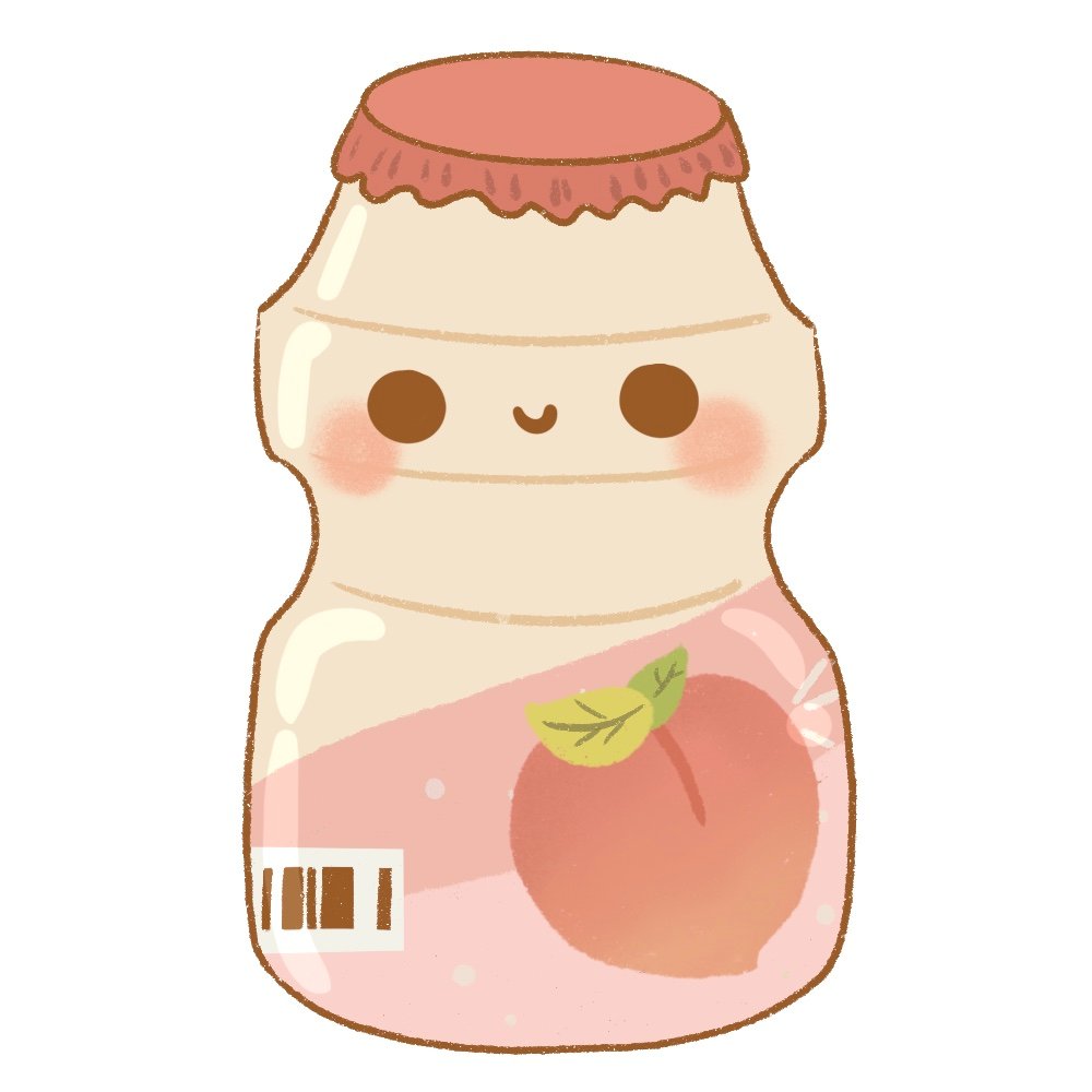 you can also draw a peach yakult