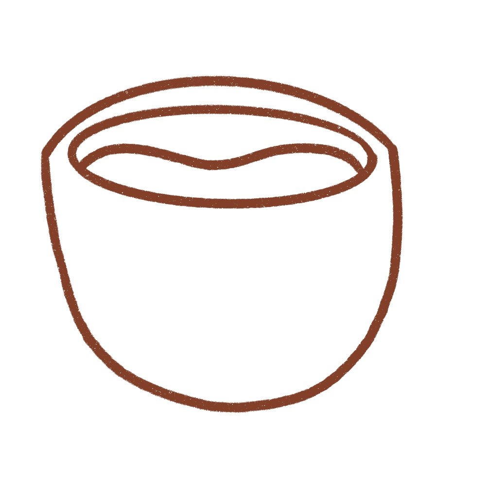 Draw the coffee in the mug. 