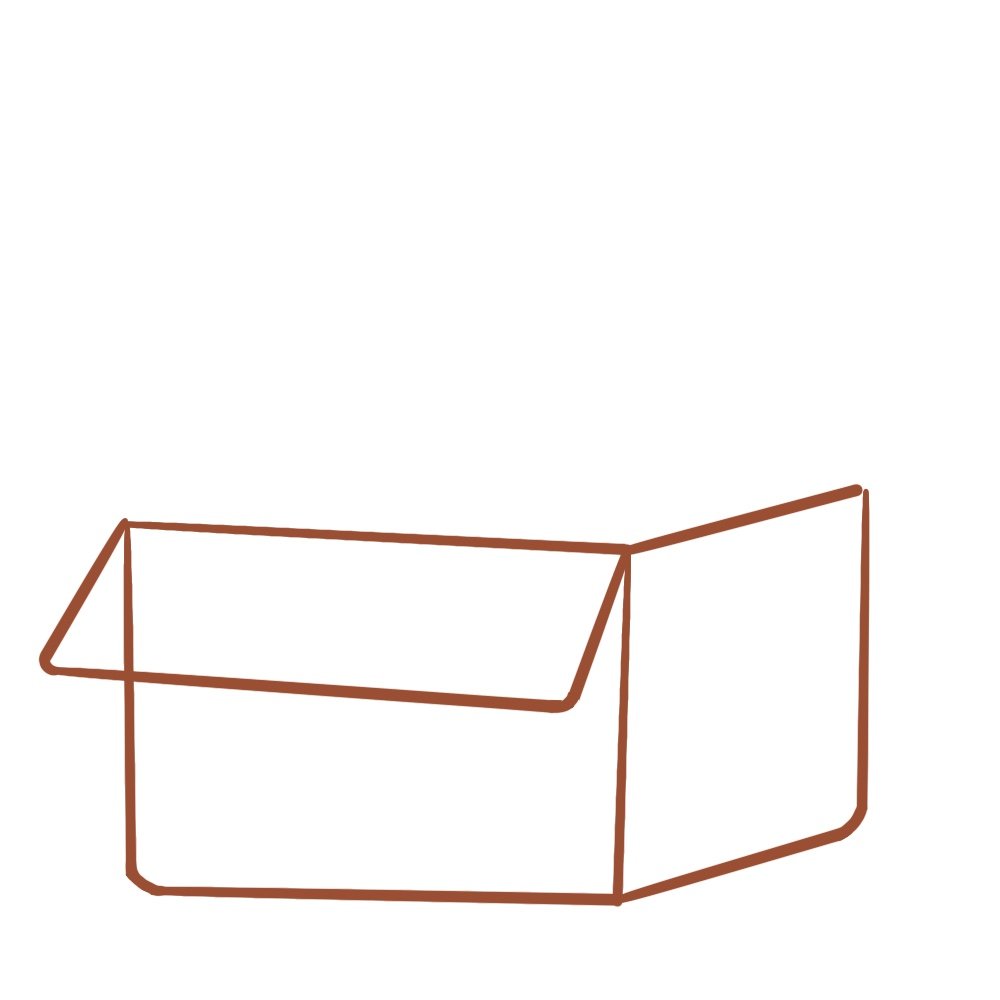 Draw the other flap on the cardboard