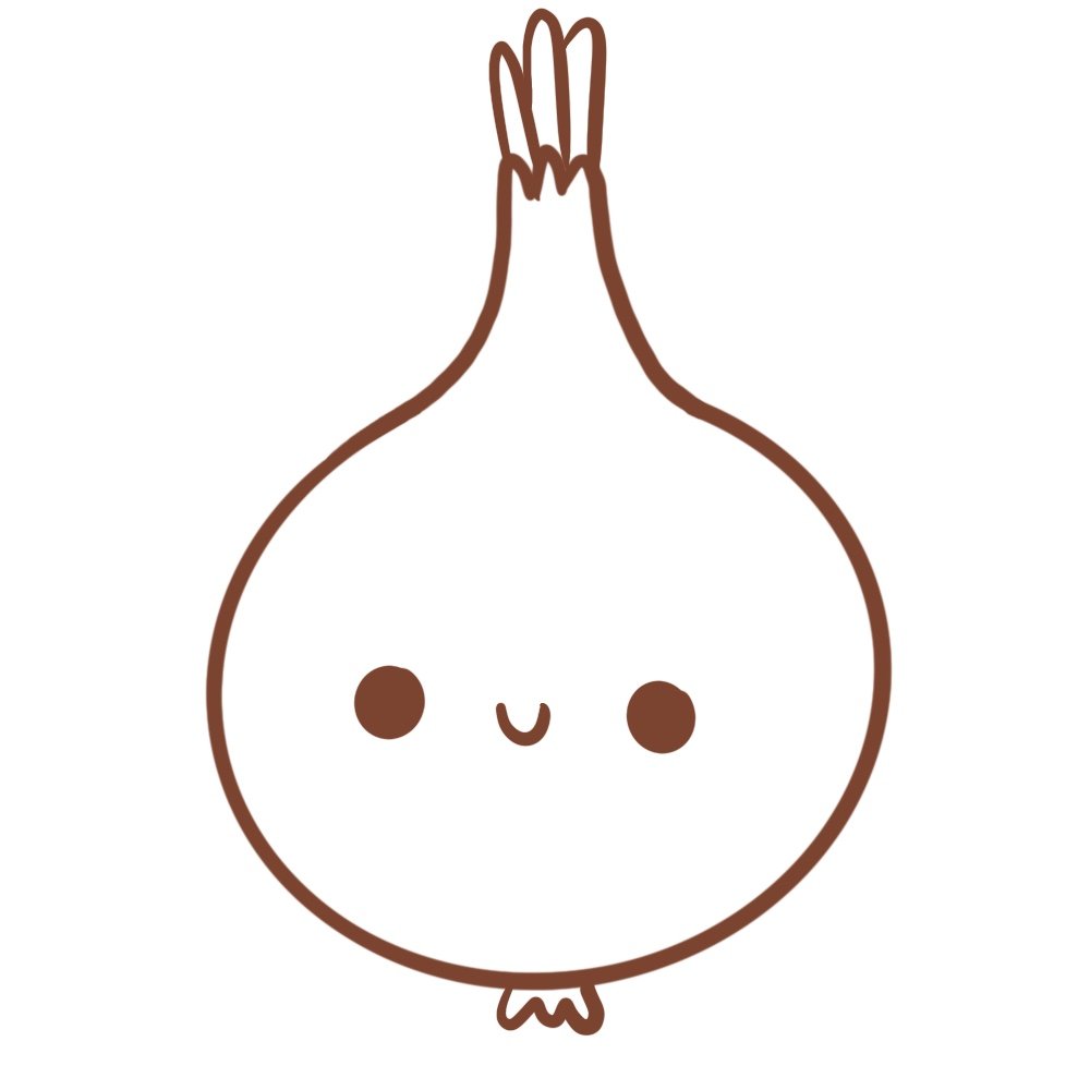 Add a cute kawaii face to the onion