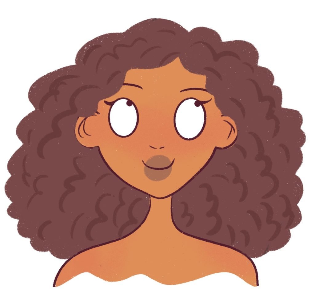 How To Draw A Girl With Curly Hair On Procreate Easy Beginner Tutorial