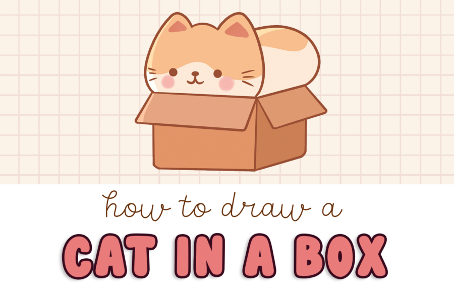 In this post, you will learn how to draw a cute cat in a box, kawaii cat in a box drawing, easy cat in a box drawing