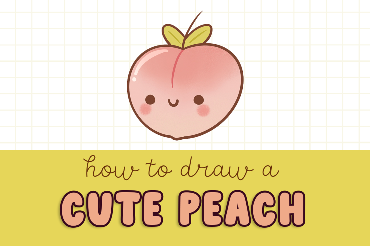 How to draw a cute peach step by step