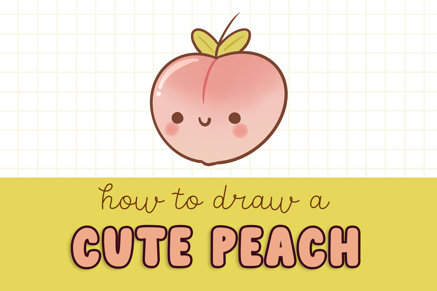 How to Draw a Cute Peach Draw Cartoon Style!