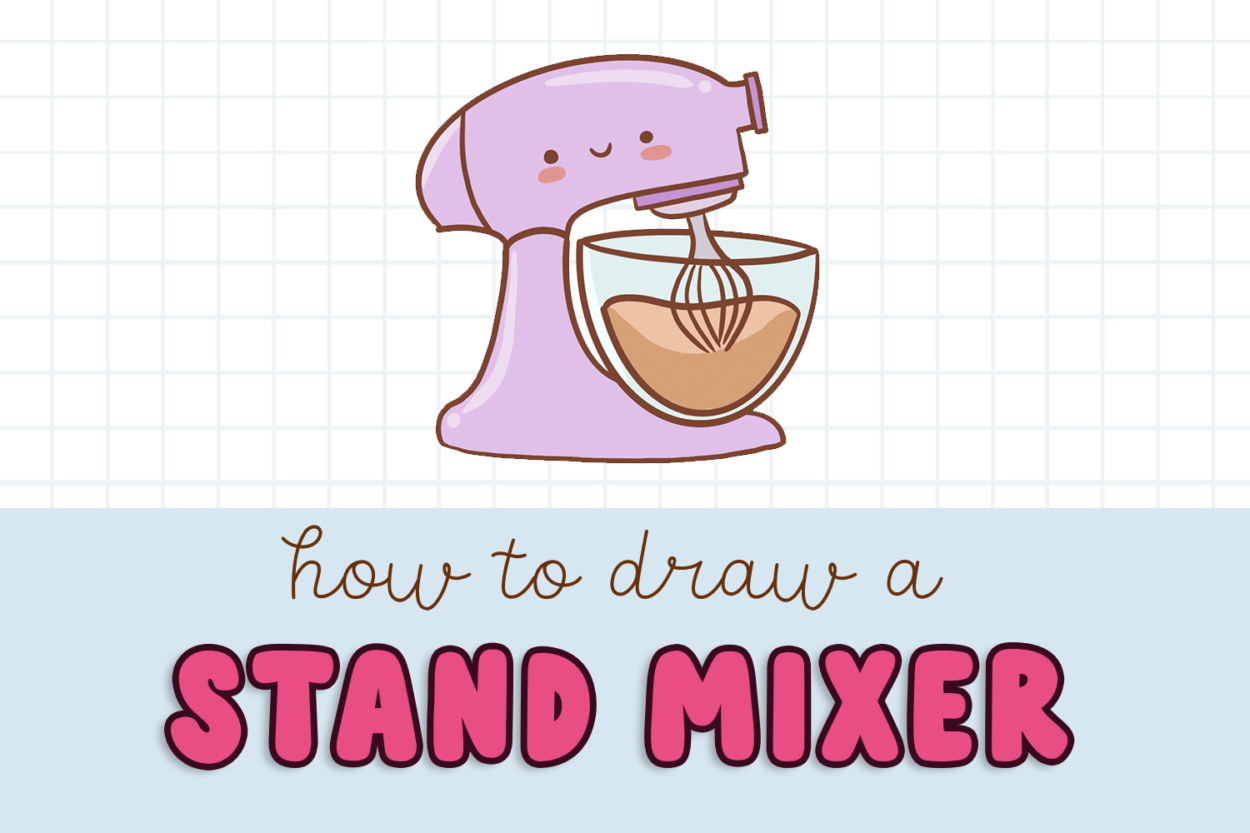 How To Draw A Stand Mixer Step By Step Draw Cartoon Style 