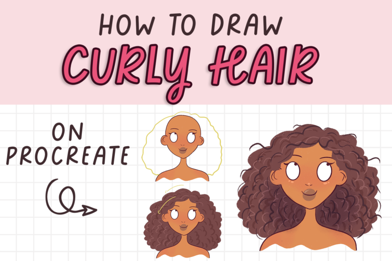 This tutorial will teach you how to draw curly hair on Procreate easily step by step. This tutorial is for beginners.