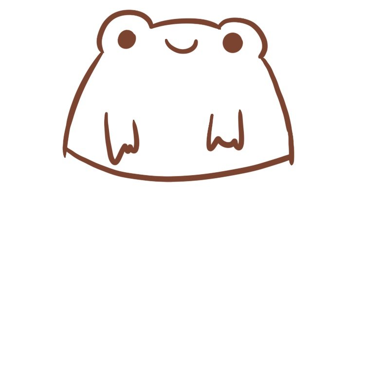 draw the feet of the frog