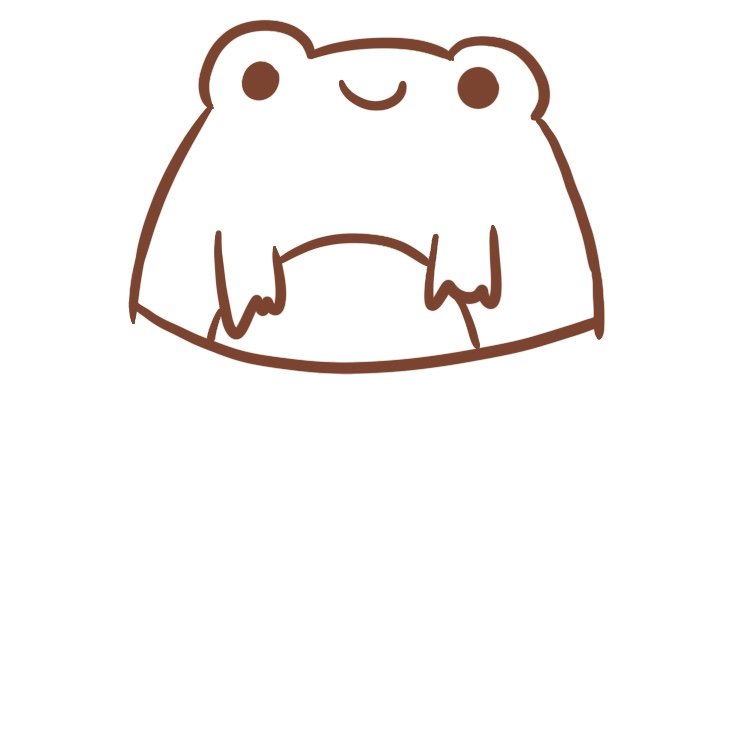 draw the frog's tummy