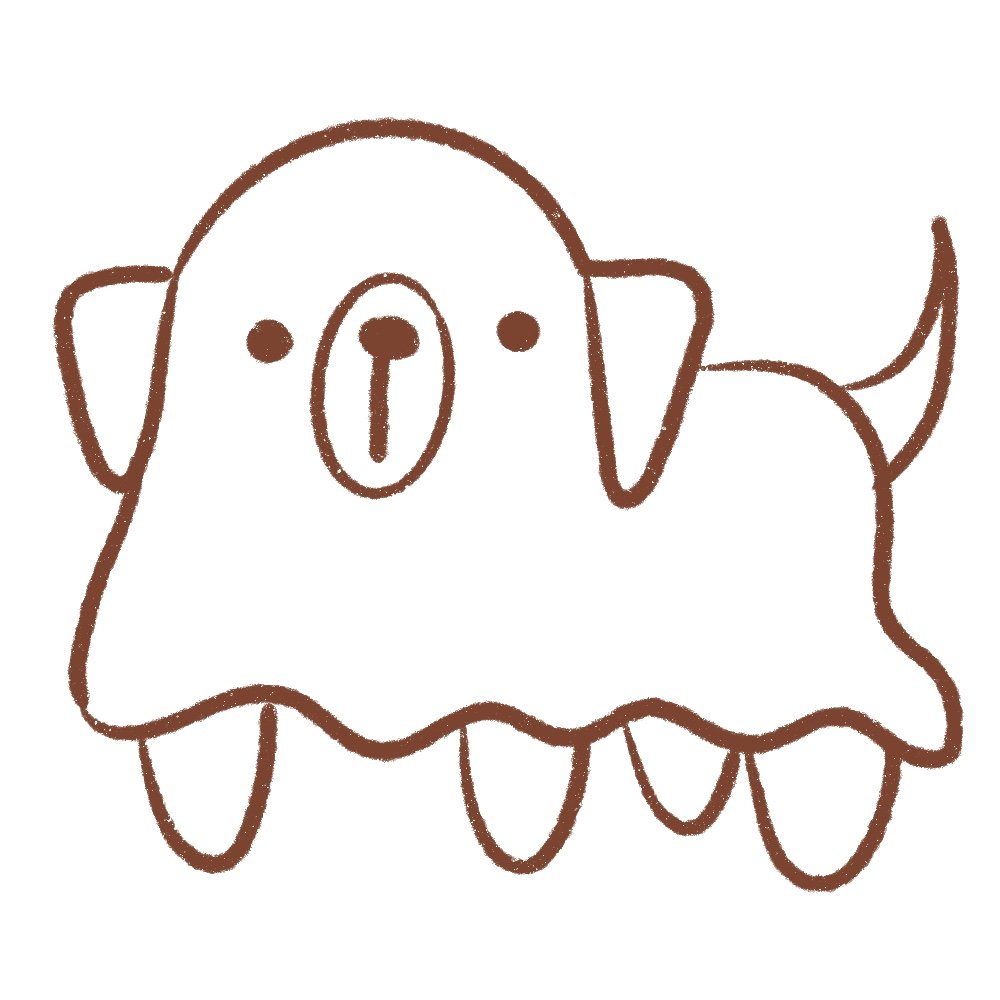 draw the legs of the ghost dog