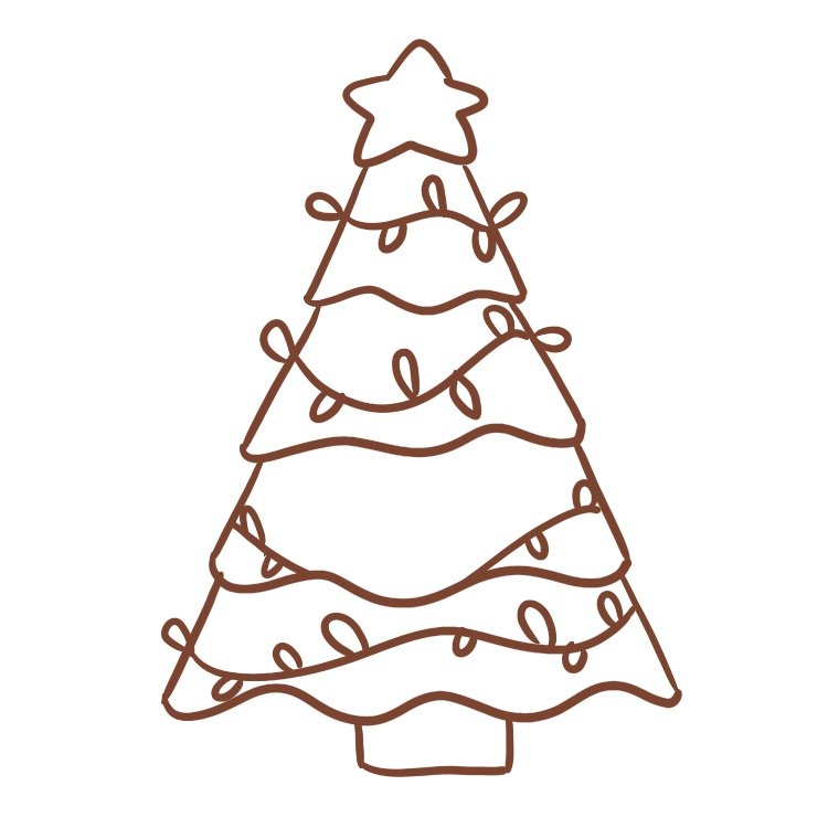draw more lights in the christmas tree