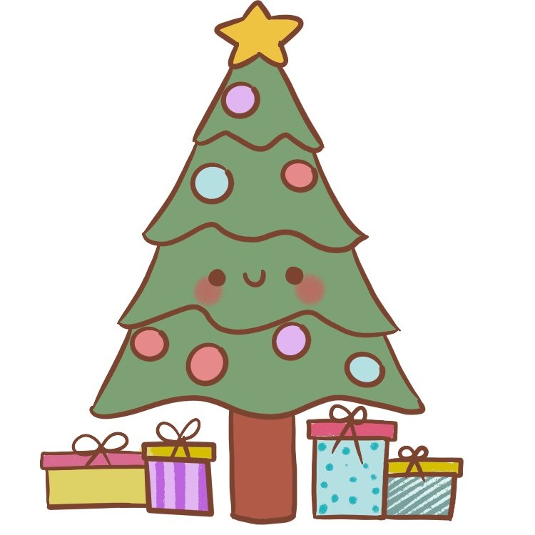 How To Draw A Christmas Tree With Presents Step By Step