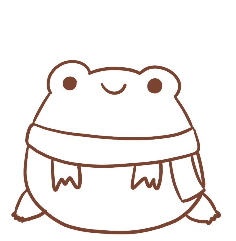 draw the frog's legs
