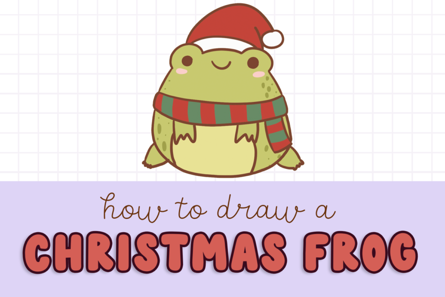 how to draw a christmas frog easy for kids