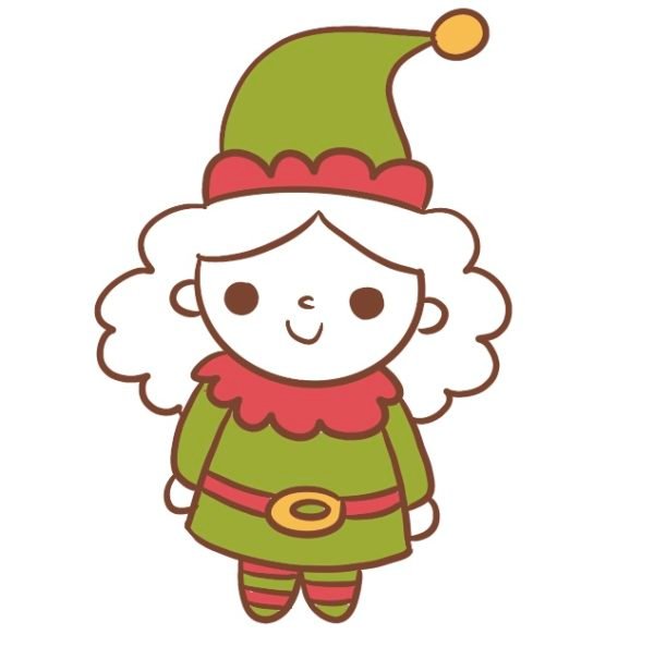 How to Draw a Christmas Girl Elf - Draw Cartoon Style!