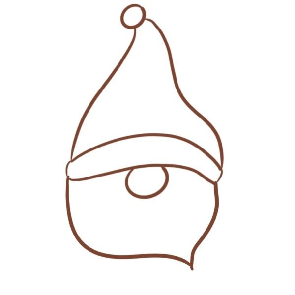 How to Draw a Christmas Gnome Draw Cartoon Style