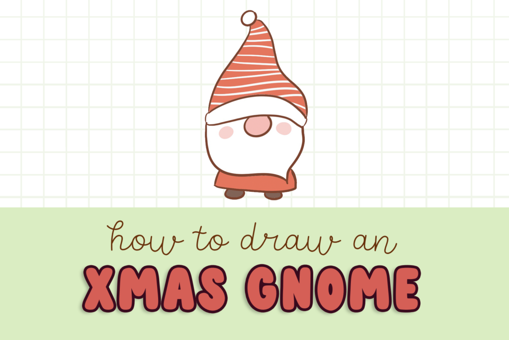 how to draw a christmas gnome easy for kids