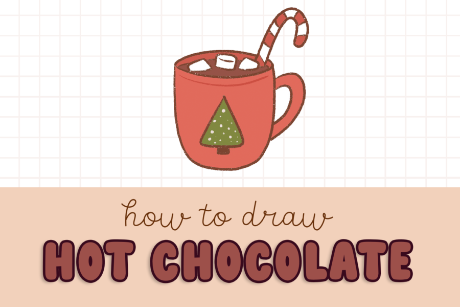 how to draw a christmas hot chocolate easy for kids