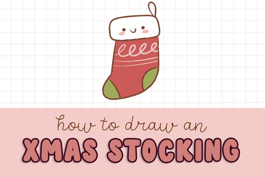 how to draw a christmas stocking easy for kids