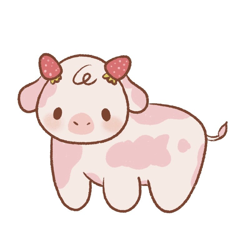 add pink spots all over the strawberry cow
