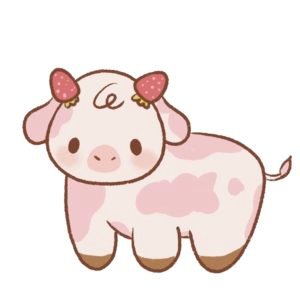 How to Draw a Kawaii Strawberry Cow - Draw Cartoon Style!