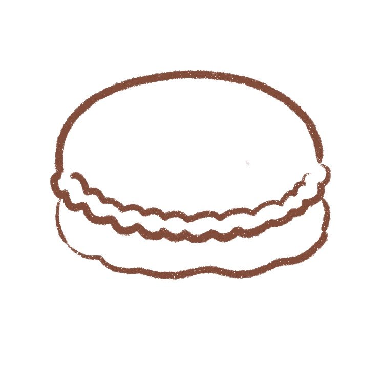 complete drawing the cream filling