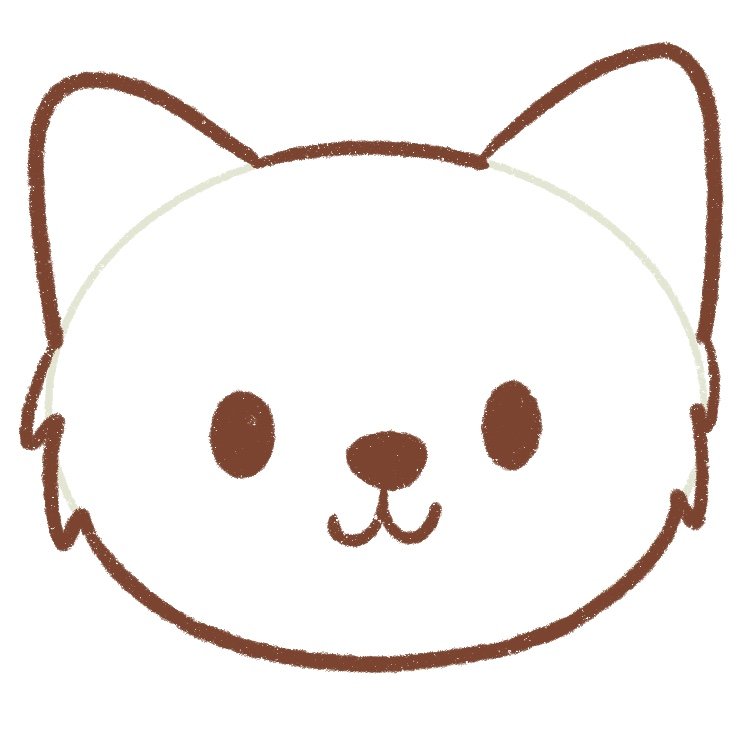 draw the corgi's nose and mouth