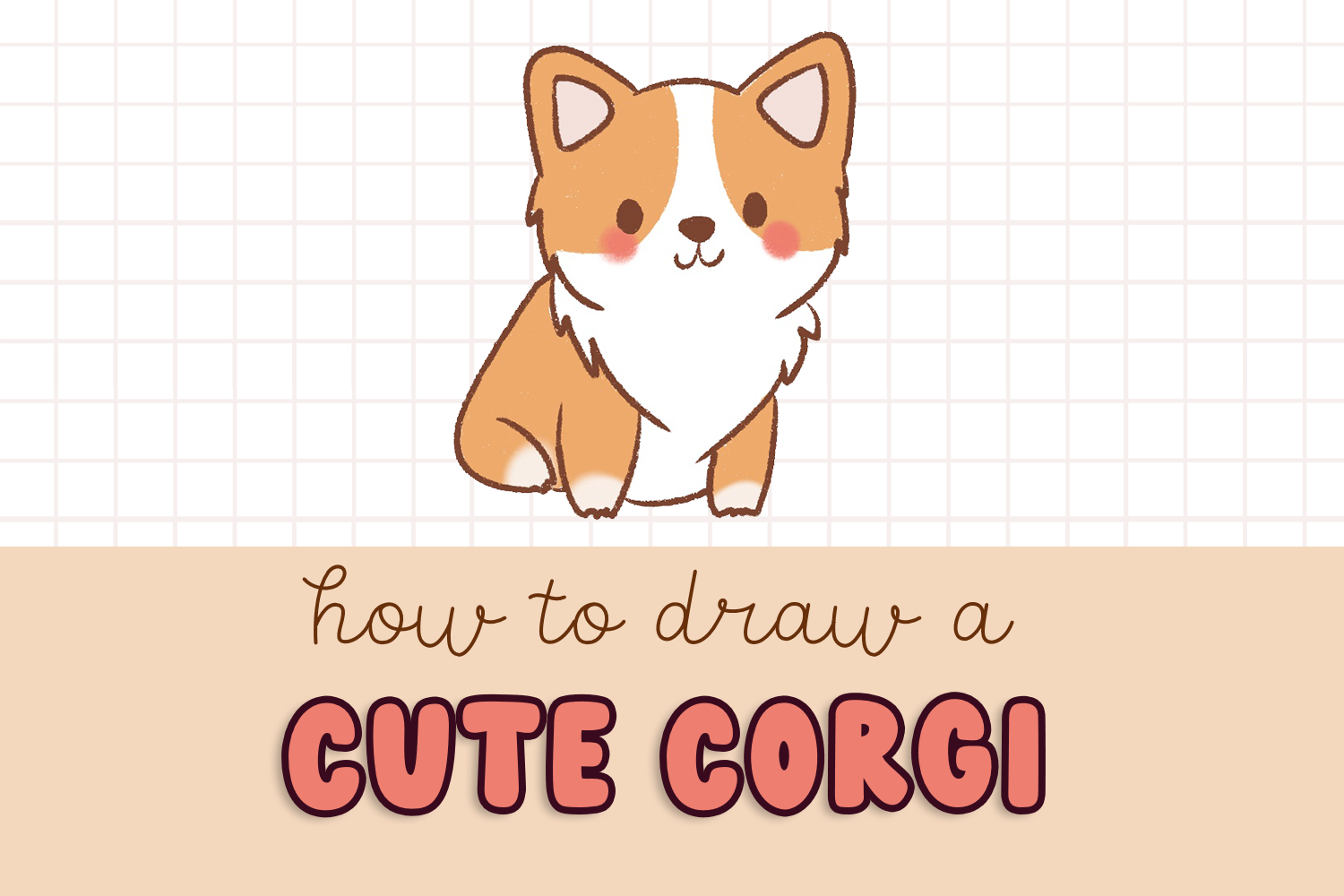 how to draw a cute corgi