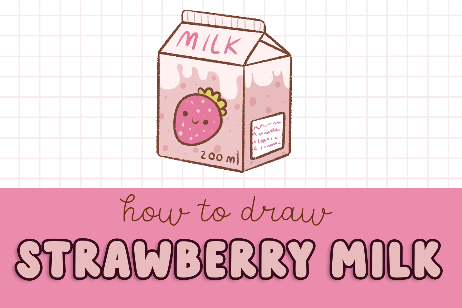 How to Draw a Strawberry Milk Carton Easy for Kids