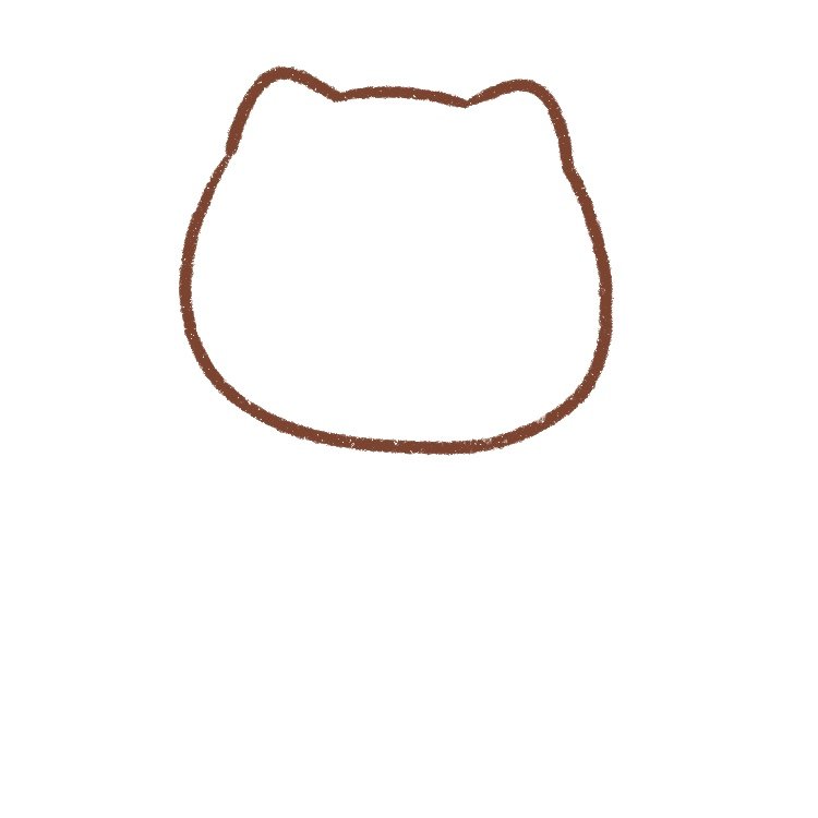 Draw the cat's head