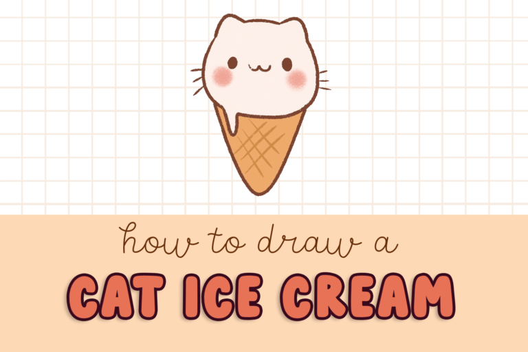 how to draw a cat ice cream