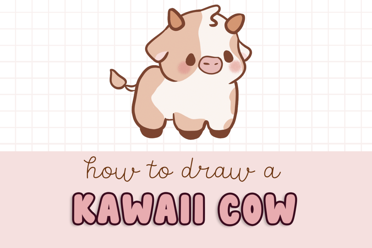 How to Draw a Kawaii Cow - Draw Cartoon Style!