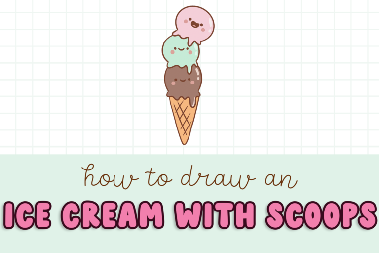 how to draw an ice cream with many scoops