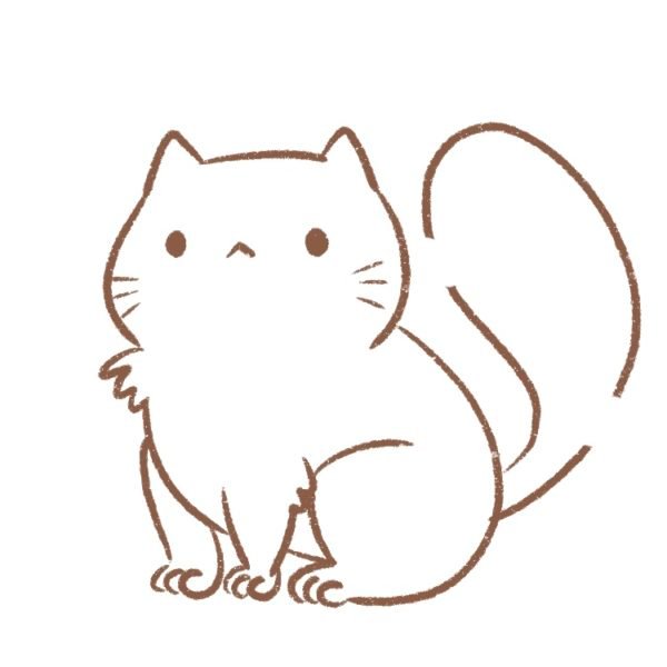 How to Draw a Cat with a Fluffy Tail - Draw Cartoon Style!