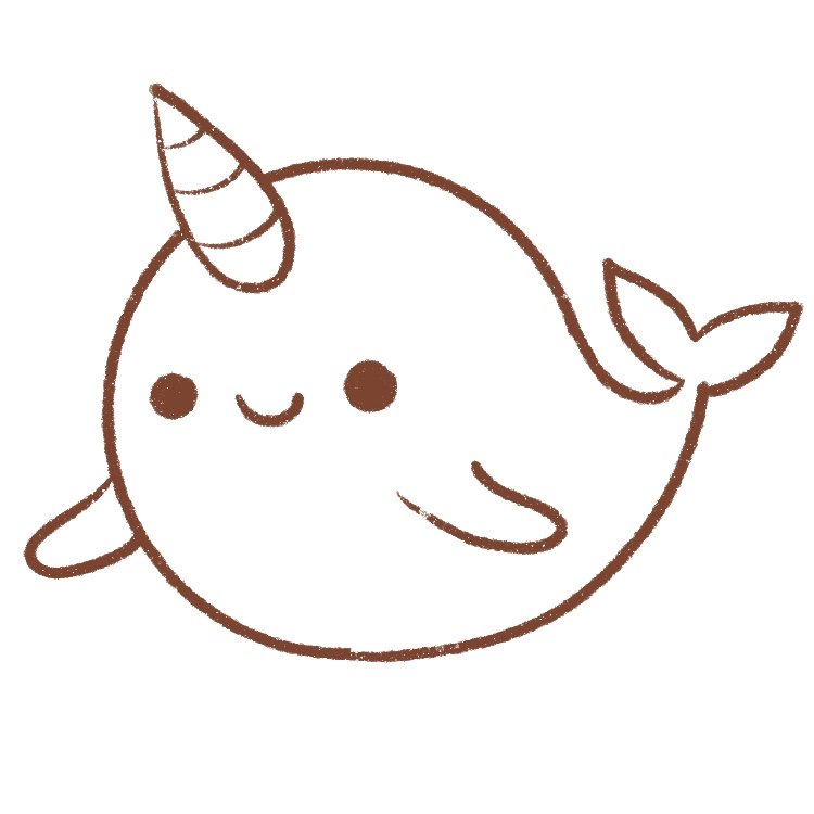 How to Draw a Kawaii Narwhal (Easy Beginner Guide)