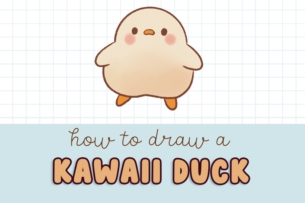 how to draw a kawaii duck