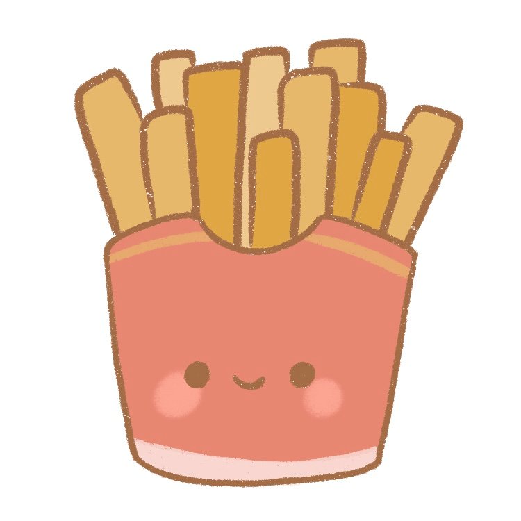 color the rest of the french fries