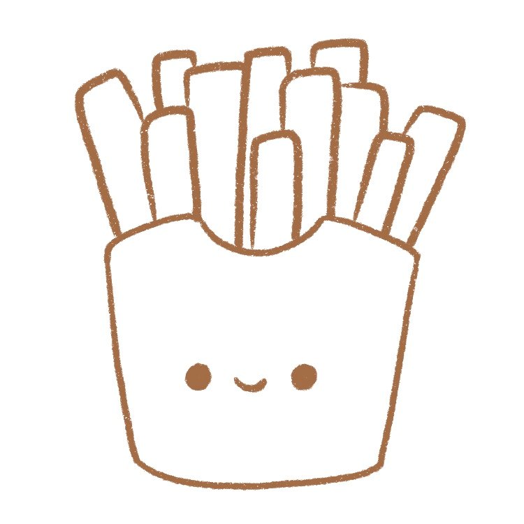 draw the rest of the french fries