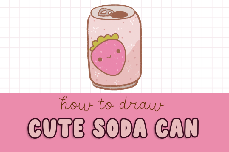 how to draw a kawaii soda can