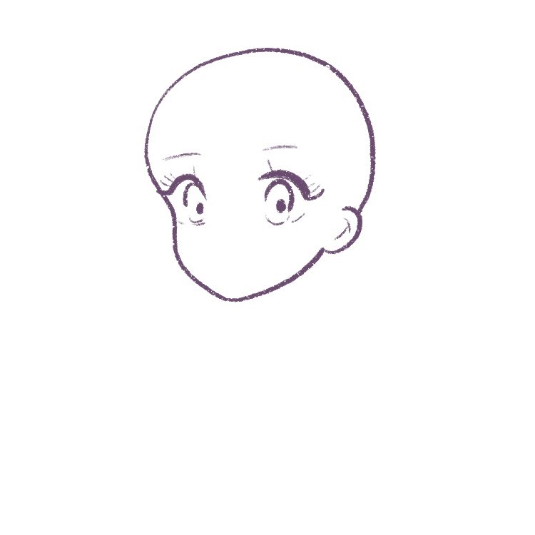 How To Draw Anime Girl Face - Sketch - 680x678 PNG Download - PNGkit