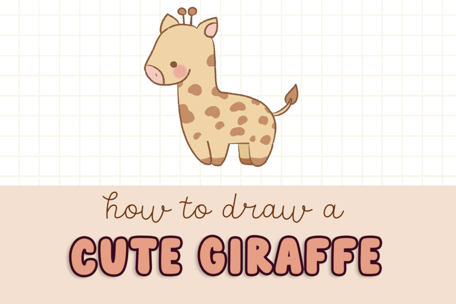 how to draw a cute kawaii giraffe, cute kawaii giraffe drawing