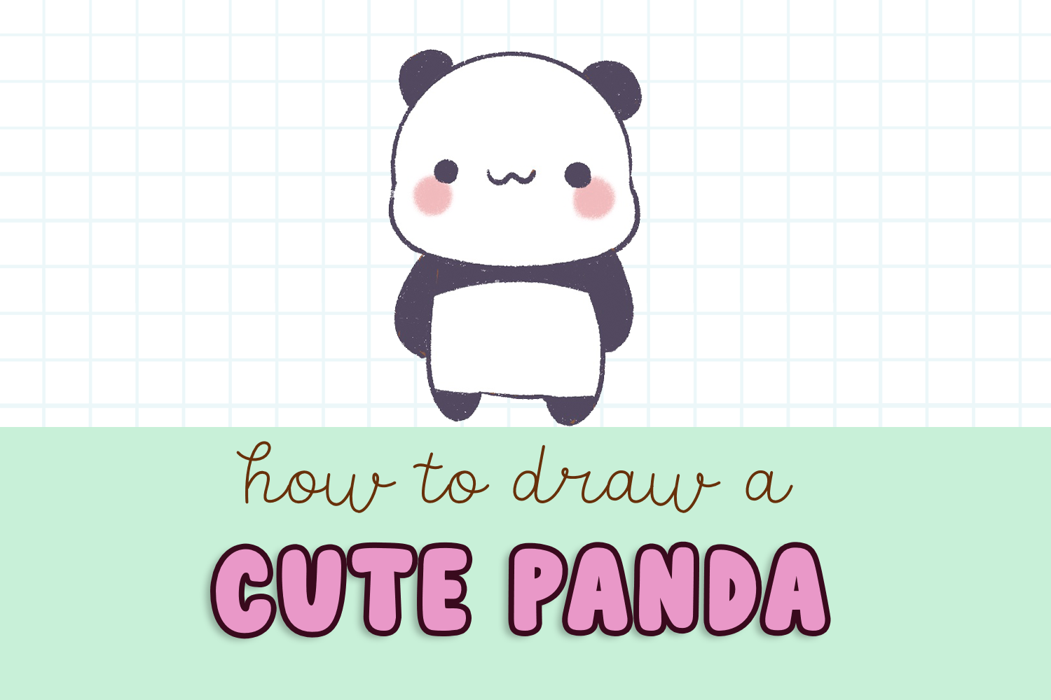 HOW TO DRAW A CUTE Panda KAWAII - how to draw an animal 