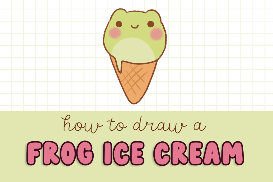 how to draw a kawaii frog ice cream, how to draw a cute frog, how to draw kawaii ice cream, cute kawaii icecream