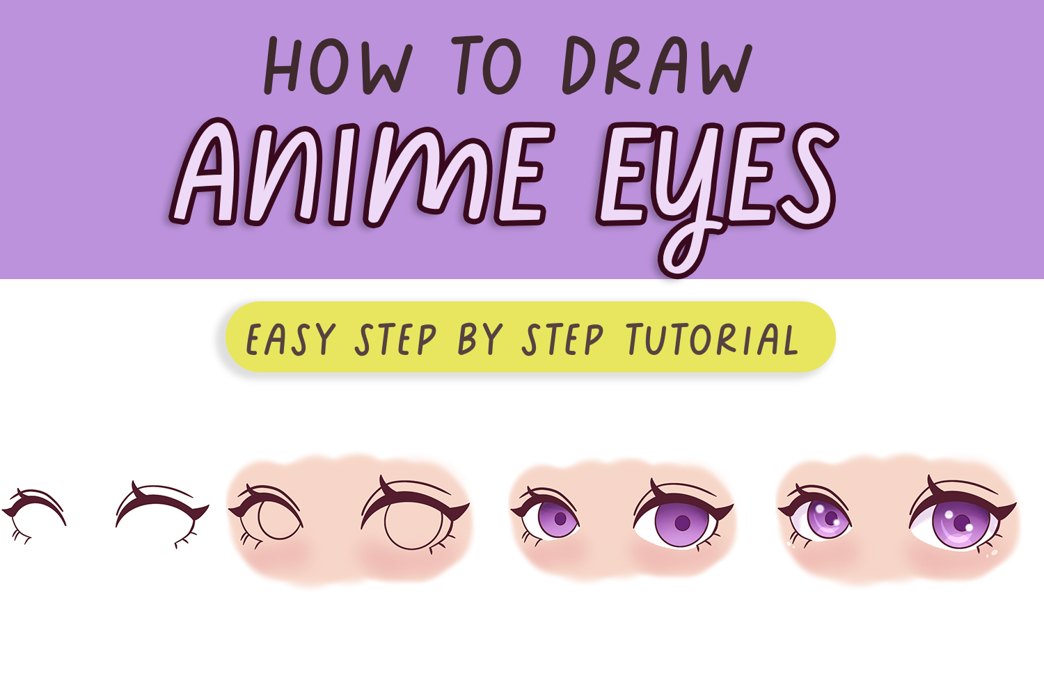 How to Draw Manga Eyes Step by Step Slow Tutorial for Beginners  YouTube