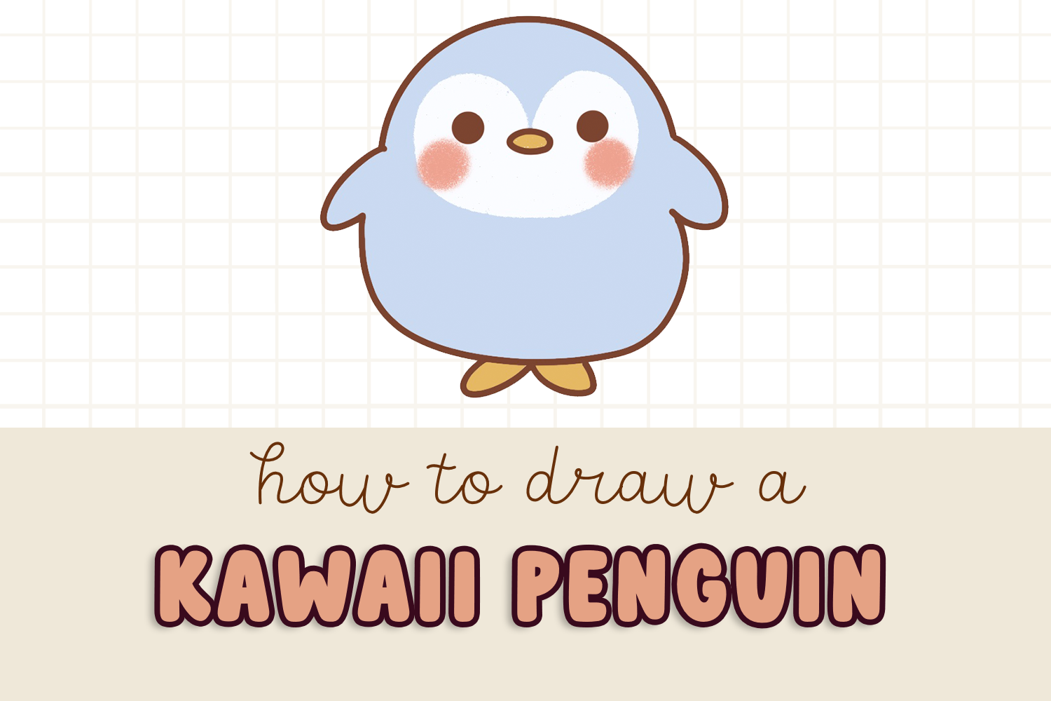 how to draw a kawaii penguin, kawaii penguin drawing