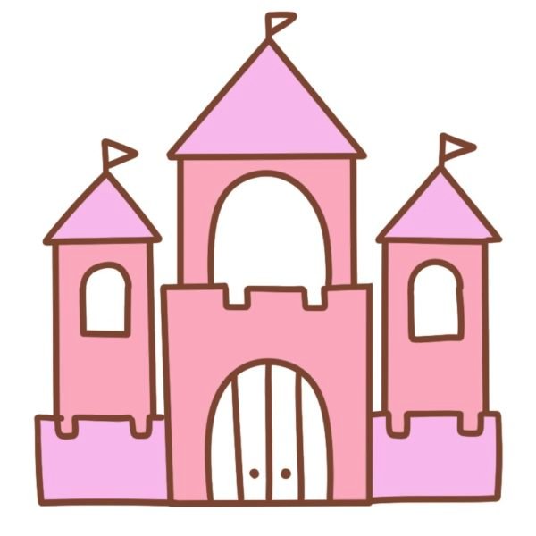 Castel Drawable How to Draw an Easy Castle Drawing – Draw Cartoon Style!